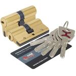 Цилиндр Cisa AP4 OP 3S1.23.66, латунь, ключ/ключ, 50/50