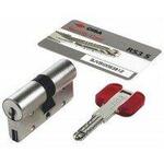 Цилиндровый механизм CISA RS3 S ключ-ключ хром 40x40