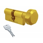 Цилиндровый механизм EVVA 3KS ключ-вертушка латунь 46x46