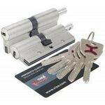 Цилиндровый механизм CISA AP 4S ключ-вертушка хром 45х35