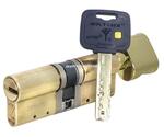 Цилиндр Mul-T-Lock Interactive+ ключ-вертушка (размер 40x70 мм) - Латунь, Шестеренка (5 ключей)