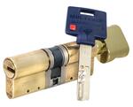 Цилиндр Mul-T-Lock Interactive+ ключ-вертушка (размер 50x60 мм) - Латунь, Флажок (5 ключей)