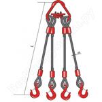 Четырехветвевой канатный строп КантаПлюс опрессовка о4СК-6.3/3.0 м