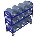 Тележка для перевозки 12-ти баллонов воды тсвд 12 160 болт (с набором колес) Rusklad