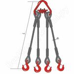 Четырехветвевой канатный строп КантаПлюс з4СК-10,0/2,0м