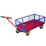 Тележка усиленная с поворотной осью и сетчатыми бортами (тпоб 2 С) колеса чугун-резина 250 мм