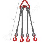 Четырехветвевой канатный строп КантаПлюс з4СК-8,0/5,0м Четырехветвевой канатный строп КантаПлюс з4СК-8,0/5,0м