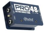 Radial PRO48 Активный дибокс, вход 1 x 1/4quot;TRS, thru 1 x 1/4 TRS, выход 1 x XLR и 1 x XLR (low-Z)