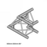 Dura Truss DT 33 C21-L90 Узел стыковочный двухлучевой - угол, 90°, алюминиевый, сечение 290х290 мм, длина сторон 50 см. Труба 50х2. Вес 3,2 кг