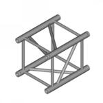 Dura Truss DT 44-050 Ферма алюминиевая, сечение 400х400мм, длина 50см. Труба 50х2. Макс. распределенная нагрузка 839кг\м. Вес 5,2кг