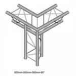 DuraTruss DT 23-С33LD Узел стыковочный 3-х лучевой, 90гр, алюминиевый, сечение 220х220мм, длина ст