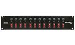 IMLIGHT Switch 12 Блок переключателей, 1 фаза, 12 каналов по 5А, защита предохранители, вход-выход клеммы, монтаж в рэк, высота 2U