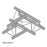 Dura Truss DT 23 T36-H узел стыковочный 3-х лучевой, 90 градусов, сечение 220 х 220 мм, длина сторон 500 мм