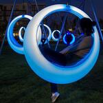 Качели светящиеся LED Ring XL, разноцветные (RGB), светодиодные, IP65, с аккумулятором