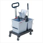 Тележка уборочная Vileda Professional УльтраСпид Про, 2 ведра 25/10л, платформа, туннельный отжим, т (арт. 301199)
