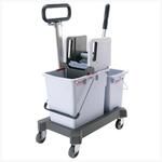 Тележка уборочная Vileda Professional КомбиСпид Про, 2 ведра 25/10л, платформа, вертик.отжим, трансп (арт. 301204)