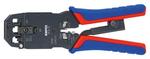 Обжимные клещи KNIPEX 97 51 12, для опрессовки штекеров типа Western, вороненая сталь, 200 mm