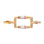 Шаровой вентильный блок GCE HF BV DN 20 c Twin GVA 90 все горючие газы 5 бар, 1,5 бар; вх. G3/4quot;+ниппель12,5 мм; вых. G 3/4quot;LH+ниппель 16 мм