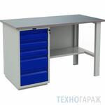 Верстак PROFI (№401) WT140.WD5/F1.000 , производитель Промет , серия Верстаки PROFI Верстак PROFI (№401) WT140.WD5/F1.000 , производитель Промет , серия Верстаки PROFI