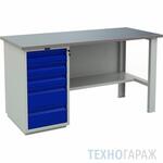 Верстак PROFI (№601) WT160.WD5/F1.000 , производитель Промет , серия Верстаки PROFI Верстак PROFI (№601) WT160.WD5/F1.000 , производитель Промет , серия Верстаки PROFI