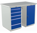 Верстак слесарный двухтумбовый Практик Profi WT120.WD5/WD1.000