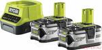 Аккумулятор Ryobi ONE+ RC18120-240 (18 В; 4.0 А*ч; Li-Ion) 2 шт. + зарядное устройство RC18120