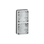 Legrand (Легранд) Монтажная коробка 2 поста вертикальная установка IP66, Plexo (комплект 5 шт.) 090492
