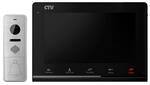 Комплектная дверная станция (домофон) CTV CTV-DP3700 серебро (дверная станция) черный (домофон)