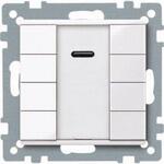 Выключатели MTN617525 SM,4 кн. выкл plus с ик-прм, акт.белый.бл Merten
