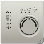 Терморегуляторы Терморегуляторы AL2178 KNX-регулятор с ручкой для установки температуры алюминий Jung