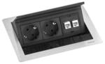 Встраиваемый блок розеток EVOline FlipTop Push Data S 159370028100