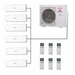 Мультисплит система MITSUBISHI HEAVY Industries SRK25ZS-W х 6 / SCM125ZM-S