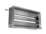 Воздушный клапан Shuft DRr 1000x500 для прямоугольных воздуховодов с подставкой под электропривод