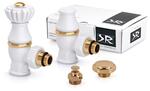 Комплект SR Rubinetterie Liberty 1/2” x 3/4” угловой, цвет: белый RAL9010, 0320-2000V00A