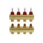 Коллекторы Danfoss FHF-4F для 4 контуров, с преднастройкой и расходомерами