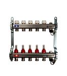 Коллекторная группа 1quot; х 5 отводов Stout с расходомерами нержавеющая сталь Коллекторная группа 1quot; х 5 отводов Stout с расходомерами нержавеющая сталь