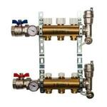 Коллекторная группа для отопления в сборе STOUT SMB0468 - 1quot; на 3 контура 3/4quot;EK (латунь)