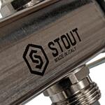 Коллекторы и коллекторные группы Stout Коллектор из нержавеющей стали для радиаторной разводки 11 вых.
