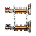 Коллектор Stout SMB 0468 000004 из латуни, без расходомеров 1quot;x3/4quot; на 4 выхода