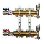 Коллекторная группа для отопления в сборе STOUT SMB0468 - 1quot; на 4 контура 3/4quot;EK (латунь)