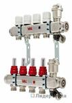 Коллекторный блок Valtec 1 дюйм, 6 x 3/4 дюйма, евроконус со встроенными расходомерами (VTc.586.EMNX.0606)