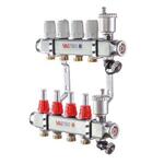 Коллекторный блок Valtec 1quot; x 3/4quot;, quot;евроконусquot; со встроенными расходомерами на 6 контуров