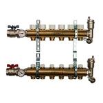 Коллекторная группа для отопления в сборе STOUT SMB0468 - 1quot; на 6 контуров 3/4quot;EK (латунь)