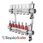 Коллекторный блок Valtec 1 1/4quot; x 3/4quot;, quot;евроконусquot;со встроенными расходомерами на 4 контура