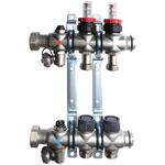 Oventrop Multidis SF Коллектор 7 х G 3/4 сталь с ротаметрами для напольного отопления