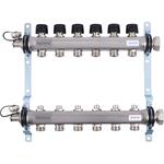 Uponor Smart S коллектор с клапанами стальной, выходы 6X3/4quot; евроконус 1088049