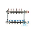 Распределительный коллектор REHAU HKV-D с расходомерами на 6 контуров,нержавеющая сталь