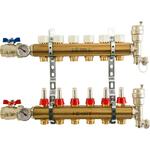 Коллектор Stout распределительный из латуни с расходомерами 1/3/4x9, SMB 0473 000009