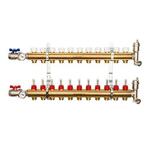 Коллекторная группа для теплого пола в сборе STOUT SMB0473 - 1quot; на 12 контуров 3/4quot;EK (латунь)