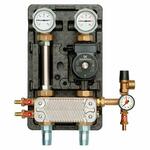 Насосная группа UK разделительный контур 1quot; с насосом Grundfos UPS 25-60, т/о 36 пл. Meibes